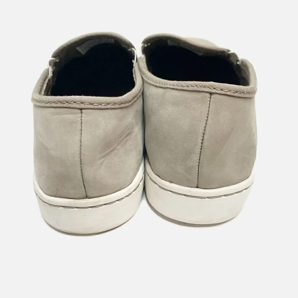 Sorel Campsneak Gray Green Suede Leather Slip On Flats Sneakers Women’s Size 8.5